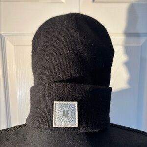 American Eagle Outfitters Black Cuffed Beanie